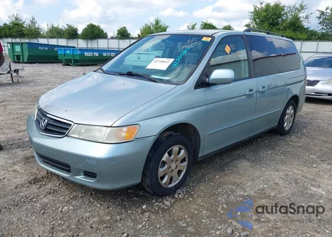 2002 Honda Odyssey Ex from USA, damaged, VIN 2HKRL18682H587986